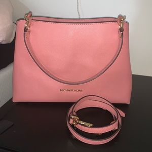 Pink Michael Kors Purse with Gold Accents